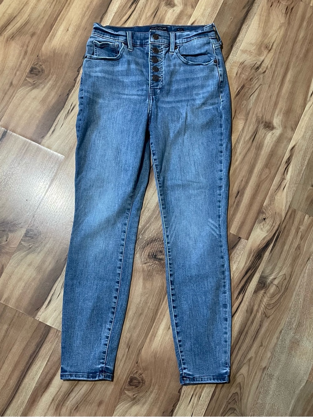 Lucky Brand Bridgette High-Rise Skinny Ankle Jeans Button Fly Sz 6